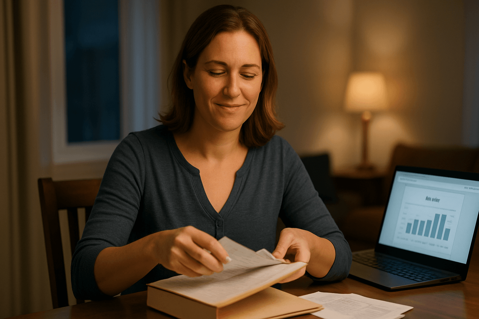 Homeowner in Canada consolidating debts during a mortgage refinance.